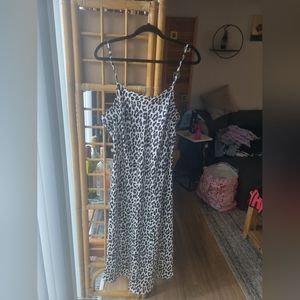 White Leopard Maxi Dress